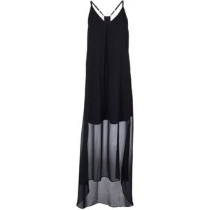 Alice + Olivia sheer black vandy chiffon maxi dress 2